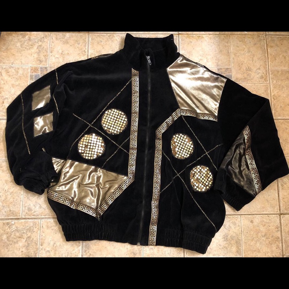 Vintage Velour Versace Style Jacket
